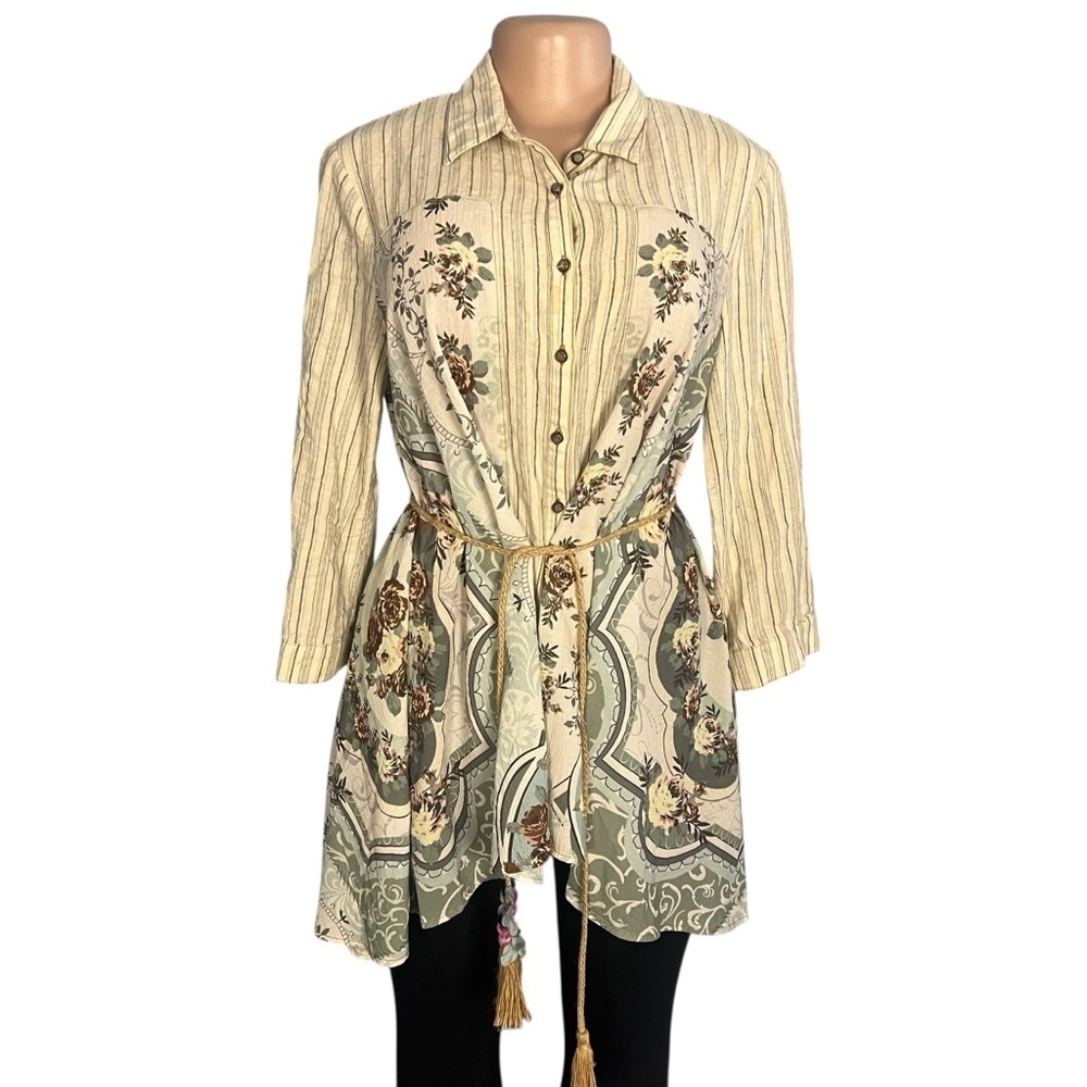 Aratta Silent Journey Floral Beaded Tunic